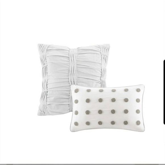 Urban Habitat 5-Piece Ivory 100% Cotton Dot Duvet Cover Set - Twin, Twin XL - Picture 10 of 16